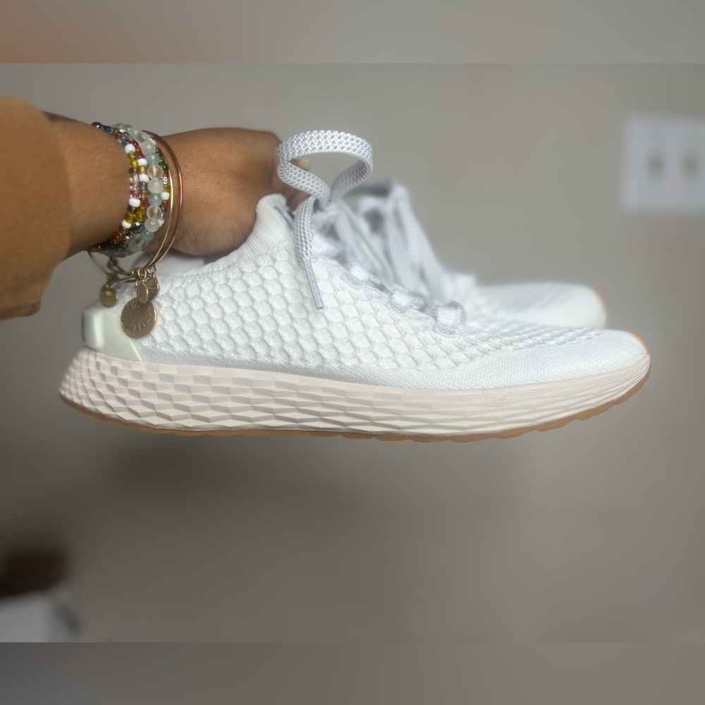 NOBULL Project White Knit Women’s Running Shoes Sneakers Size 10 Hint Of Purple - Picture 3 of 11